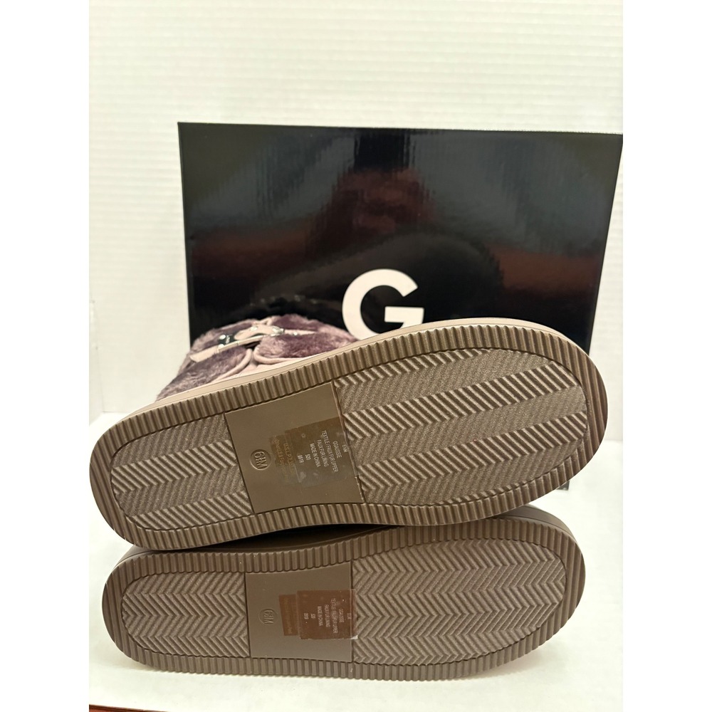 G by GUESS Ggaussie Taupe Faux Fur Buckle Mid Calf Boots Womens 6.5M - Picture 5 of 8